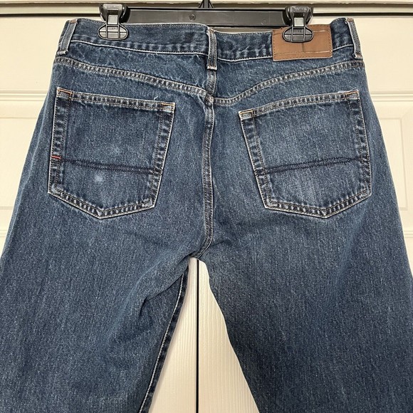 TOMMY HILFIGER Medium Wash Straight Denim Blue JEANS MEN'S 34x32 - Picture 4 of 6